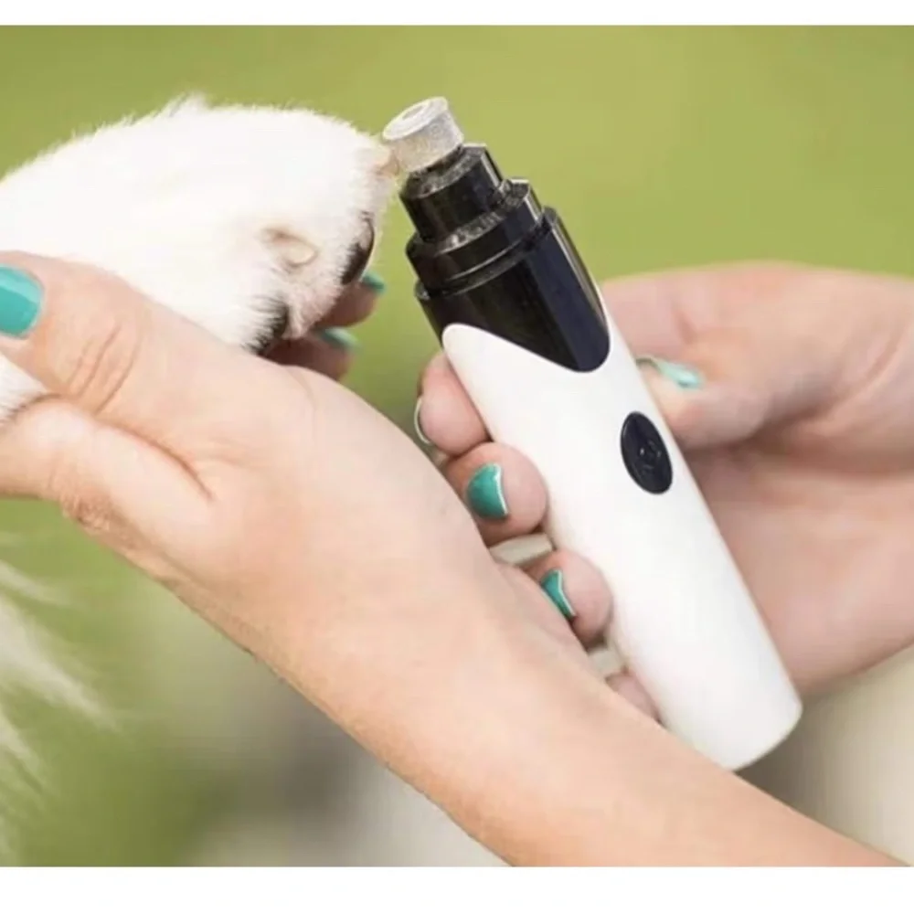 Cordless Pet Nail Grinder - White - USB Rechargeable Small to Large Dogs